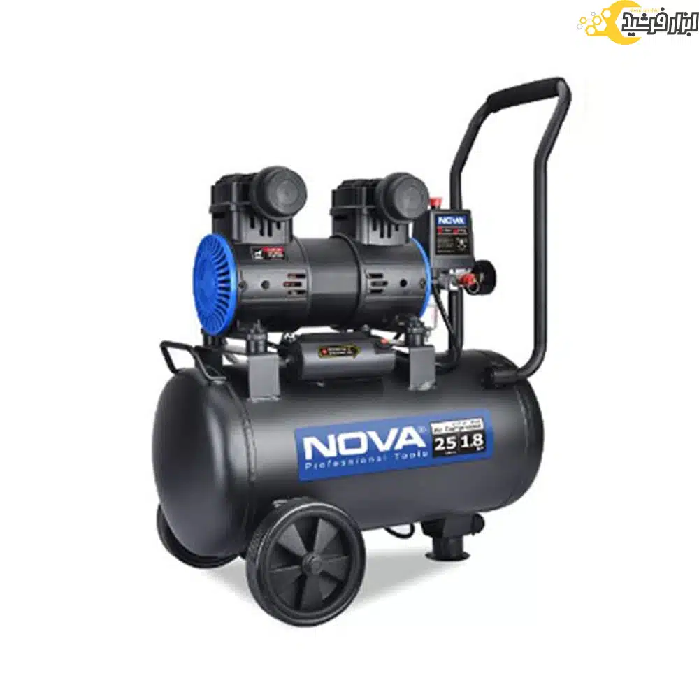 کمپرسور باد سایلنت 25 لیتری نووا مدل NTA 9125