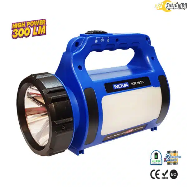 چراغ قوه لیتیوم حرفه ای نووا NTL-3025