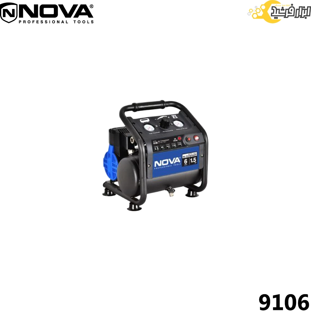 کمپرسور سایلنت 6 لیتری نووا 9106