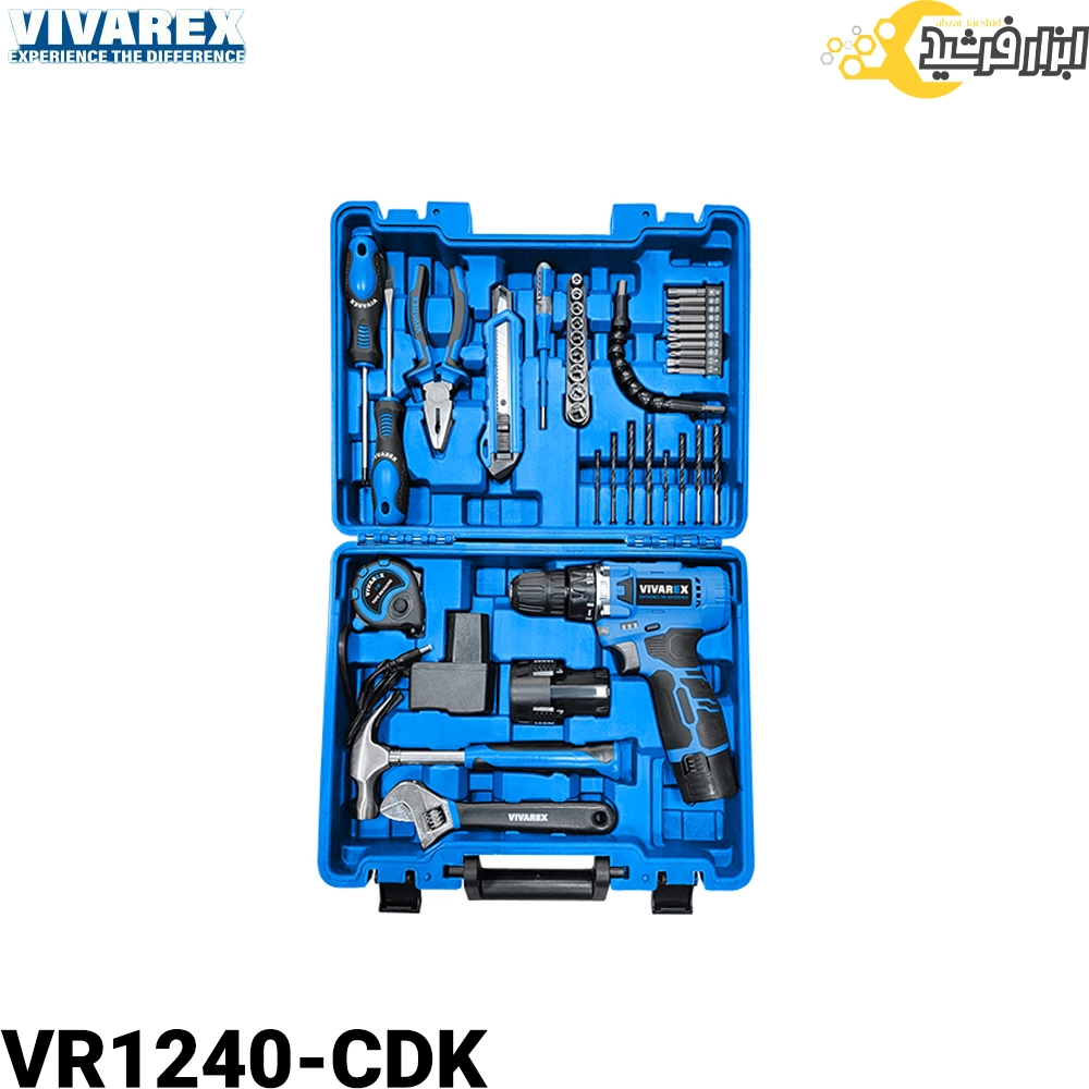کیت دریل شارژی 12 ولت ویوارکس 40 پارچه VR1240-CDK